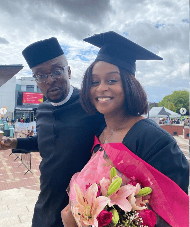 Charles Novia proudly shows off daughter