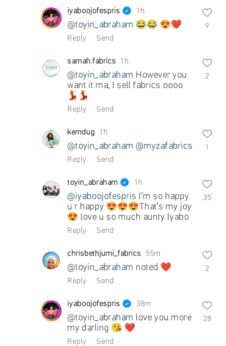 Toyin Abraham reacts to Iyabo Ojo's love life