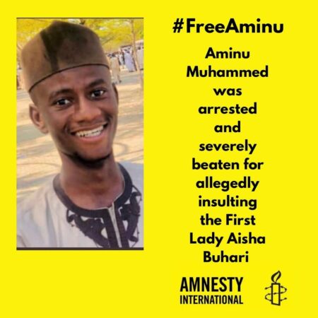 amnesty international Aminu Adamu Muhammed aisha buhari