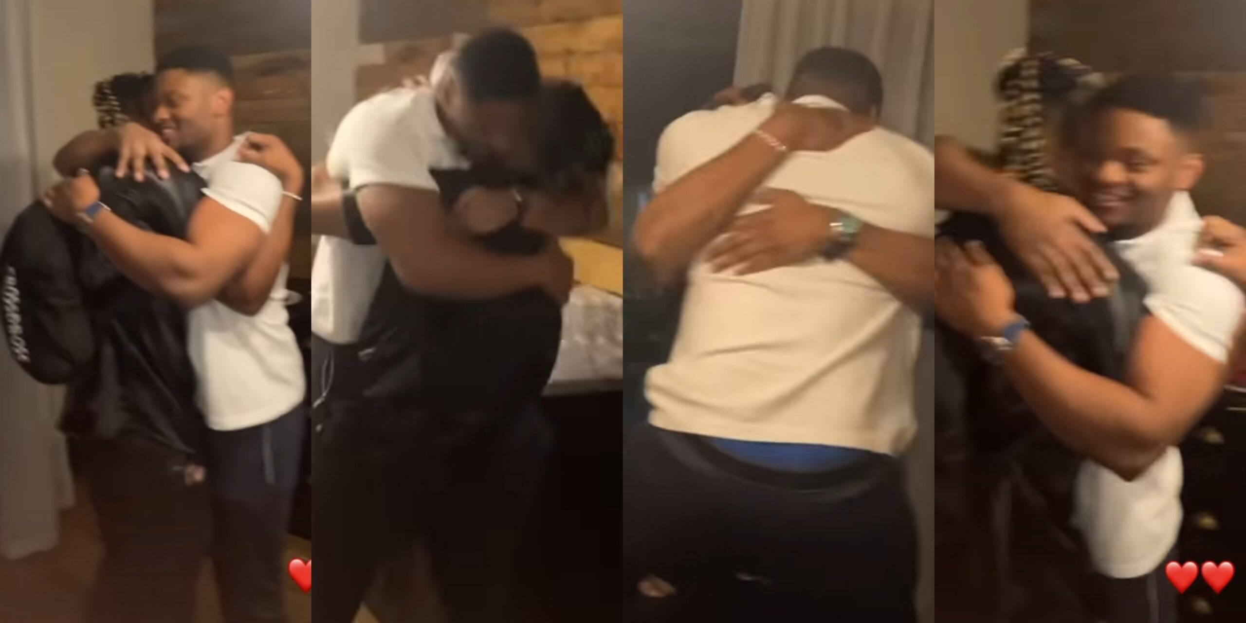 Emotional moment BBNaija's Cross reunited with his brother after being apart for 15years (Video)