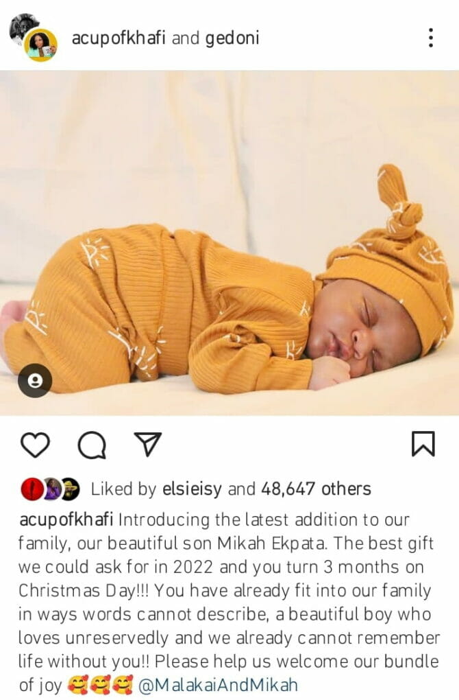 Khafi shows off her second child