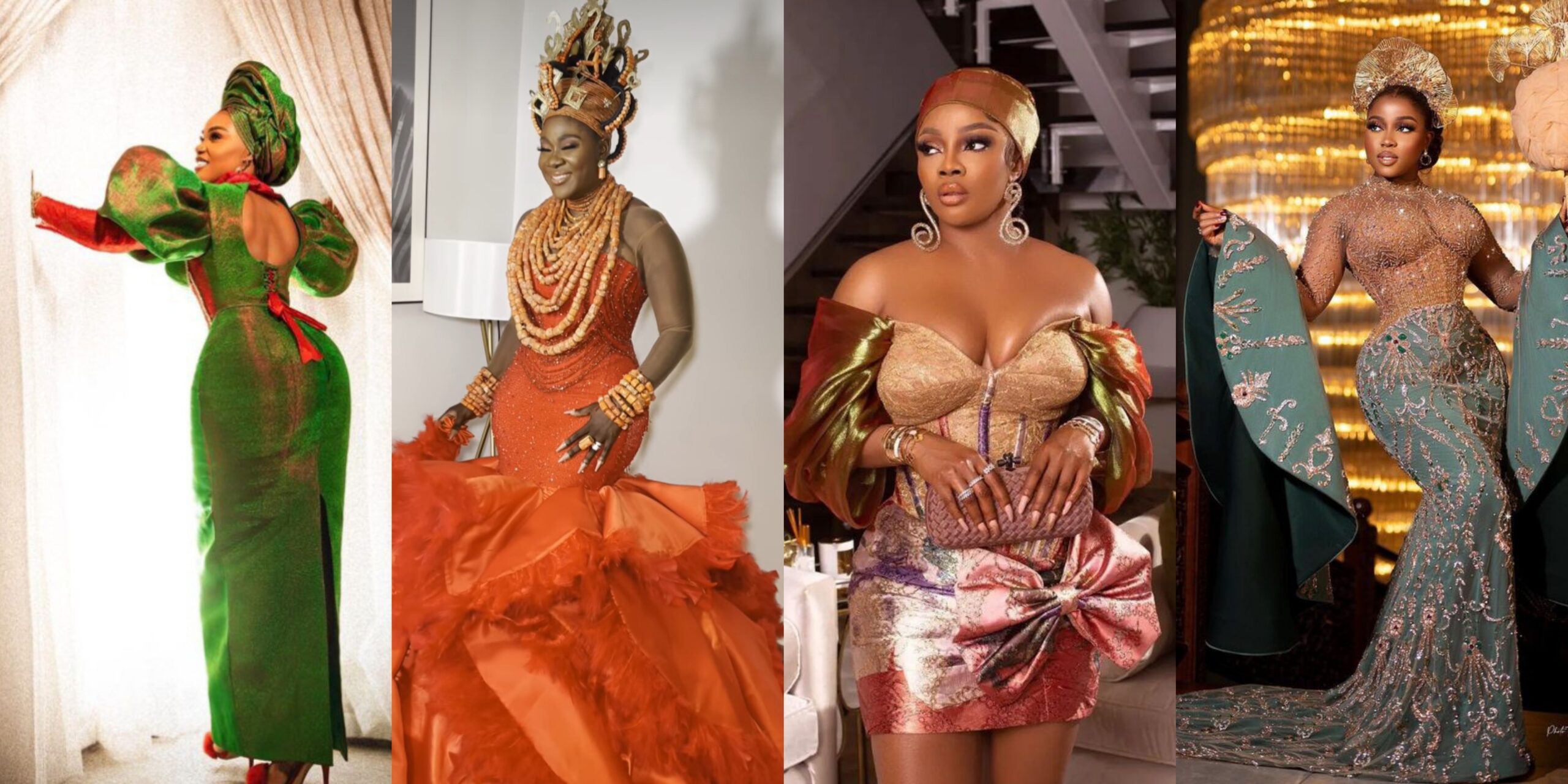 Mercy Johnson, Iyabo Ojo, Toke Makinwa, others turn heads in their cultural outfits at Battle on Buka Streets movie premiere –