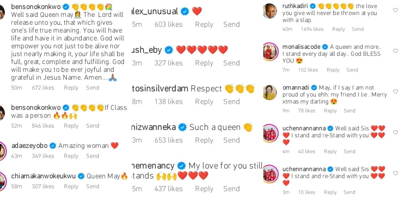 Celebrities react to May Edochie replies to Yul's apology