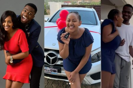 Josh2funny surprises his wife, Bina with a Mercedes-Benz