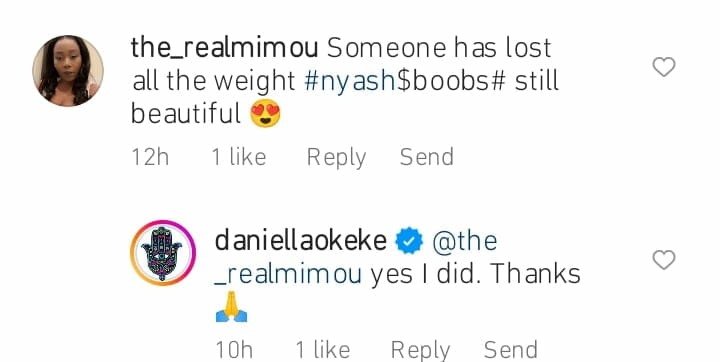Daniella Okeke's weight loss