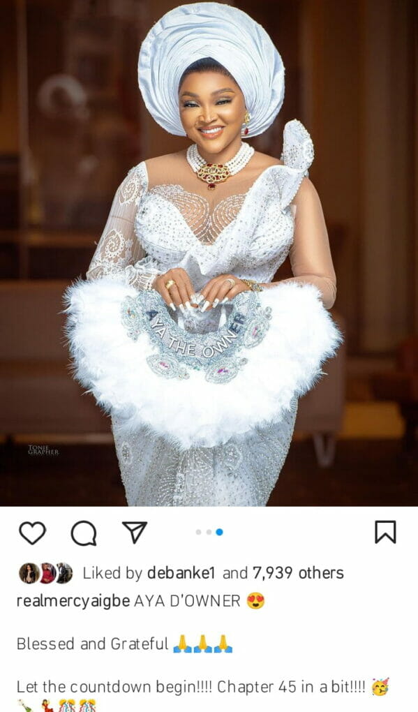 Mercy Aigbe countdowns to her 45th birthday
