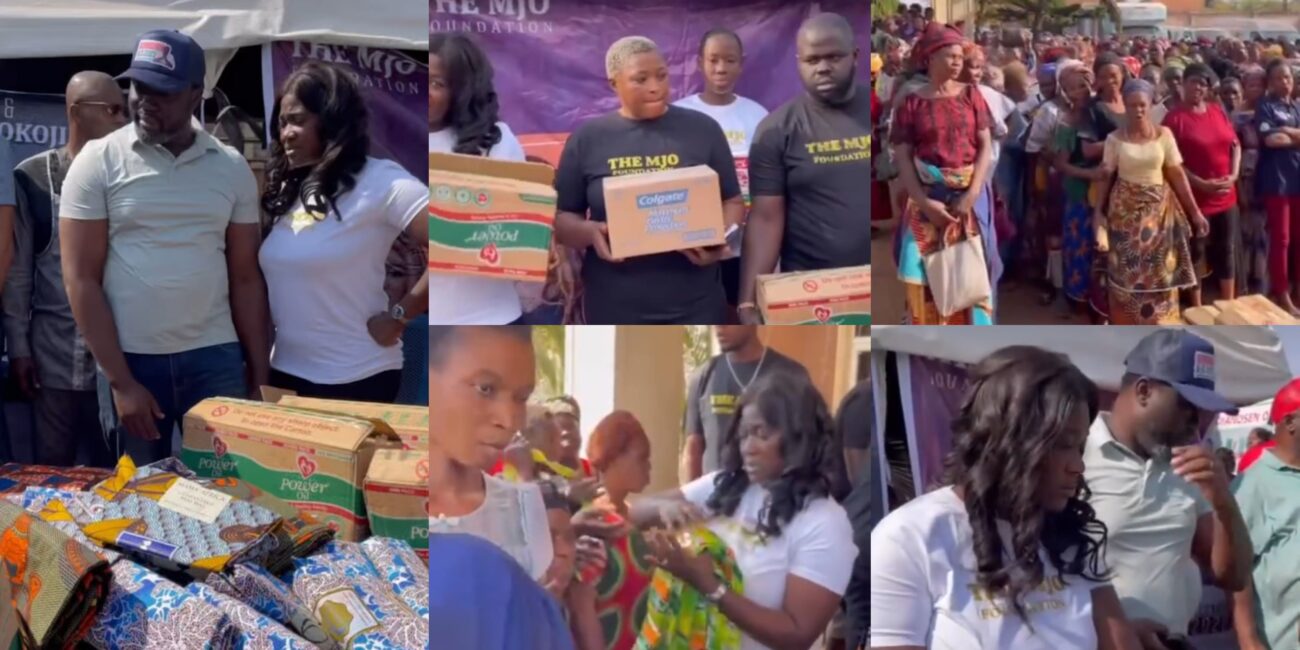Mercy Johnson give back to widows