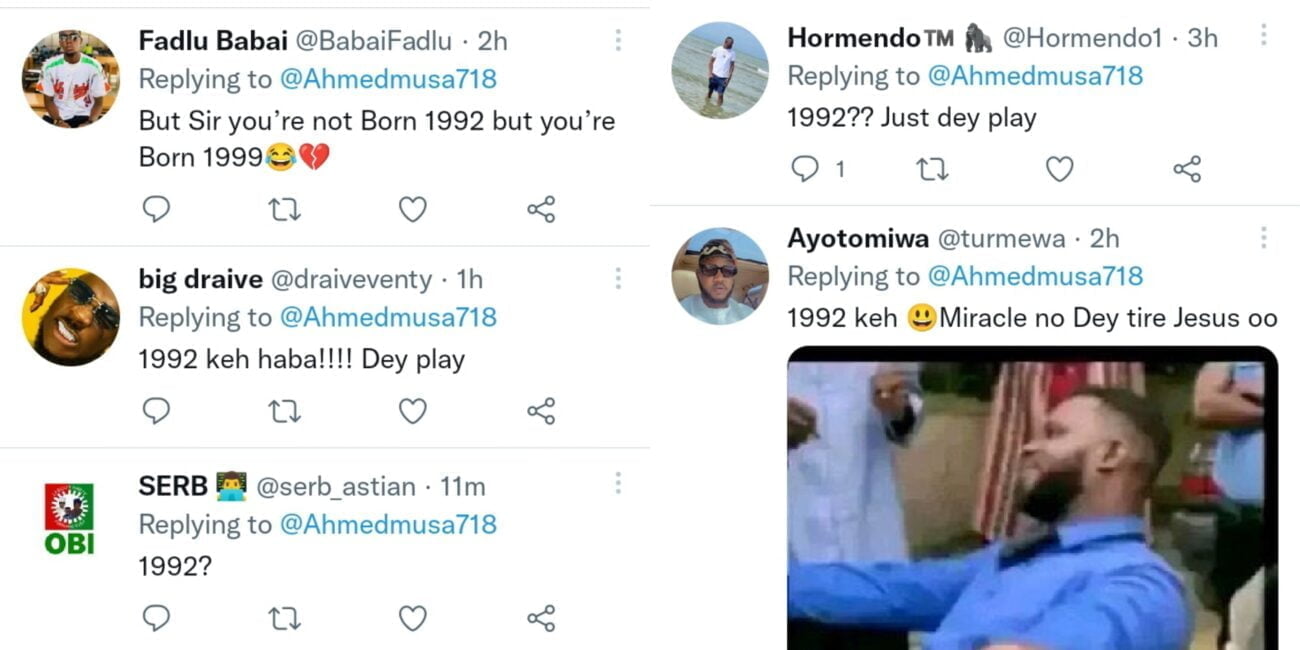 Reactions as Ahmed Musa reveals his age