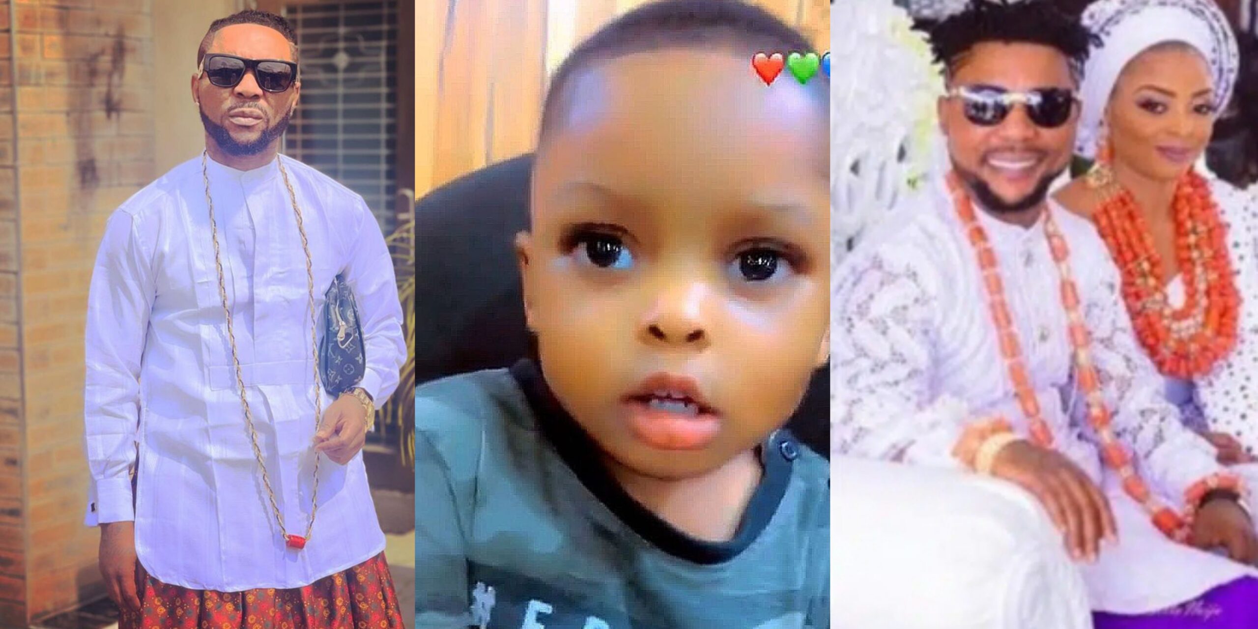 Singer Oritsefemi proudly shows off his son from another woman