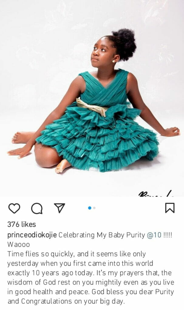 Mercy Johnson and husband celebrate daughter at 10