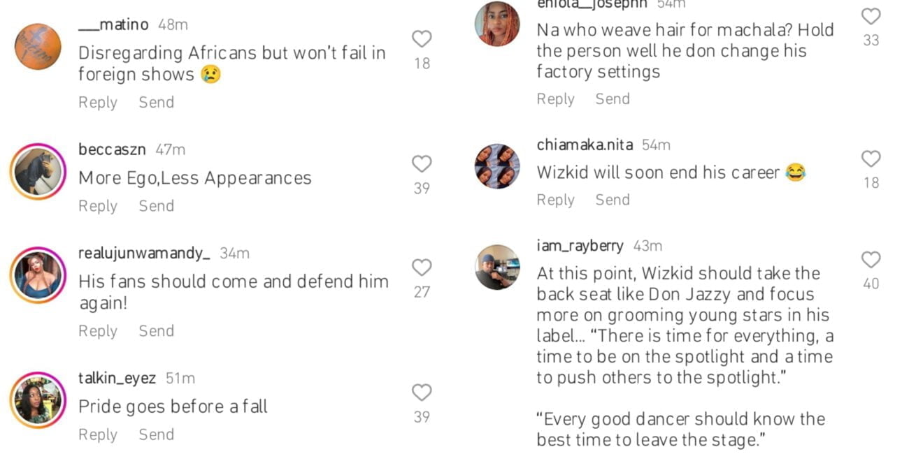 Reactions as Wizkid fails to perform in Abidjan
