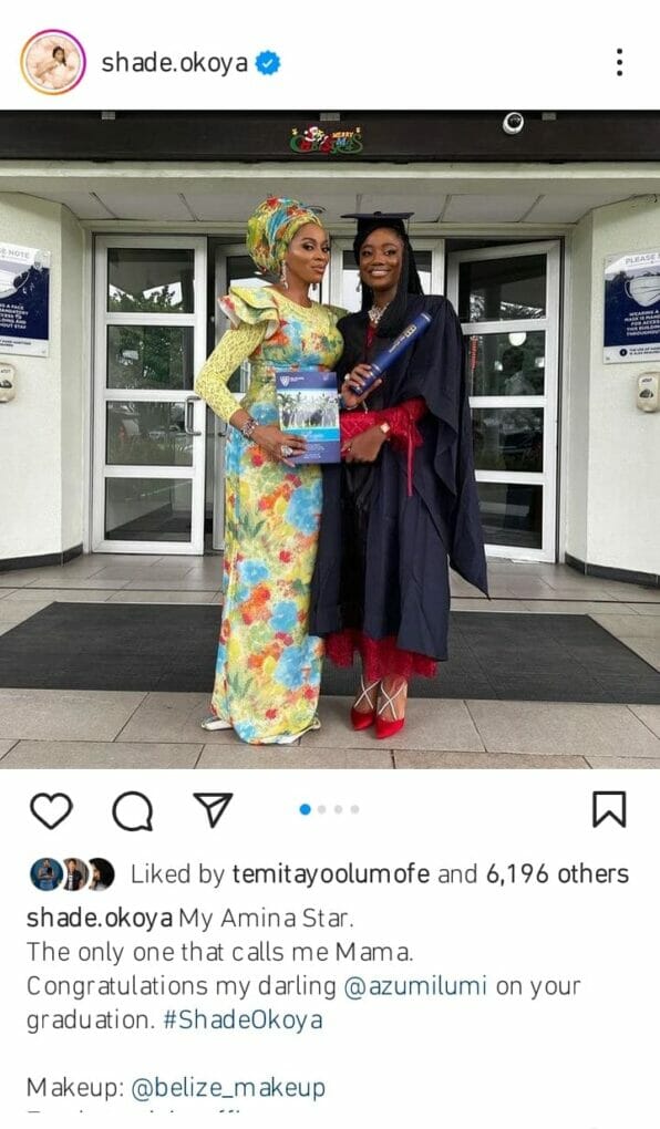 Shade Okoya daughter's graduation