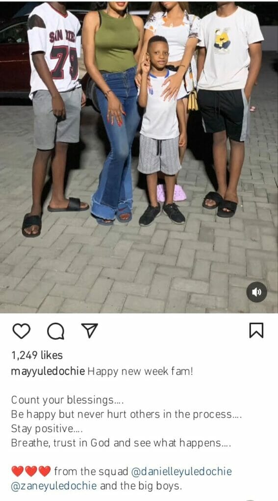May Edochie shares post about happiness