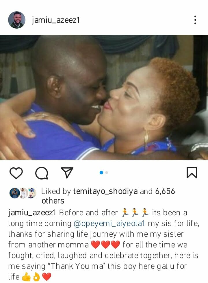 Opeyemi Aiyeola and Jamiu Azeez fuel dating rumours