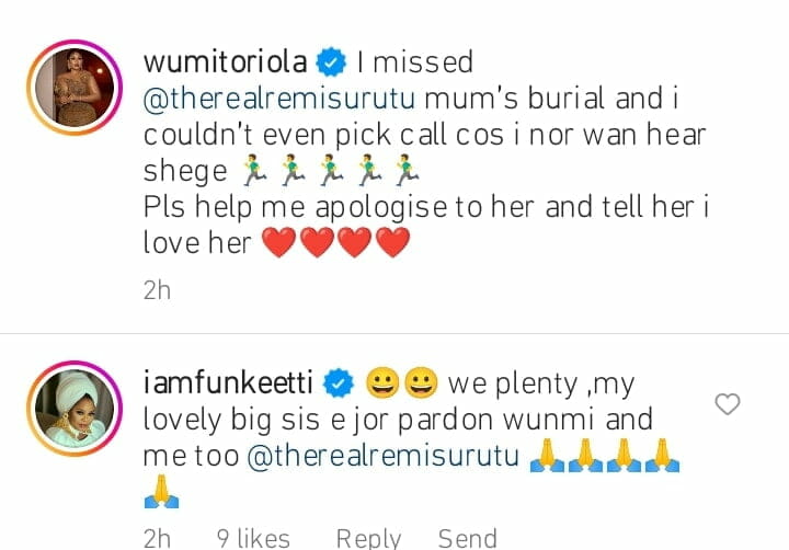 Wumi Toriola and Funke Etti apologises to Remi Surutu