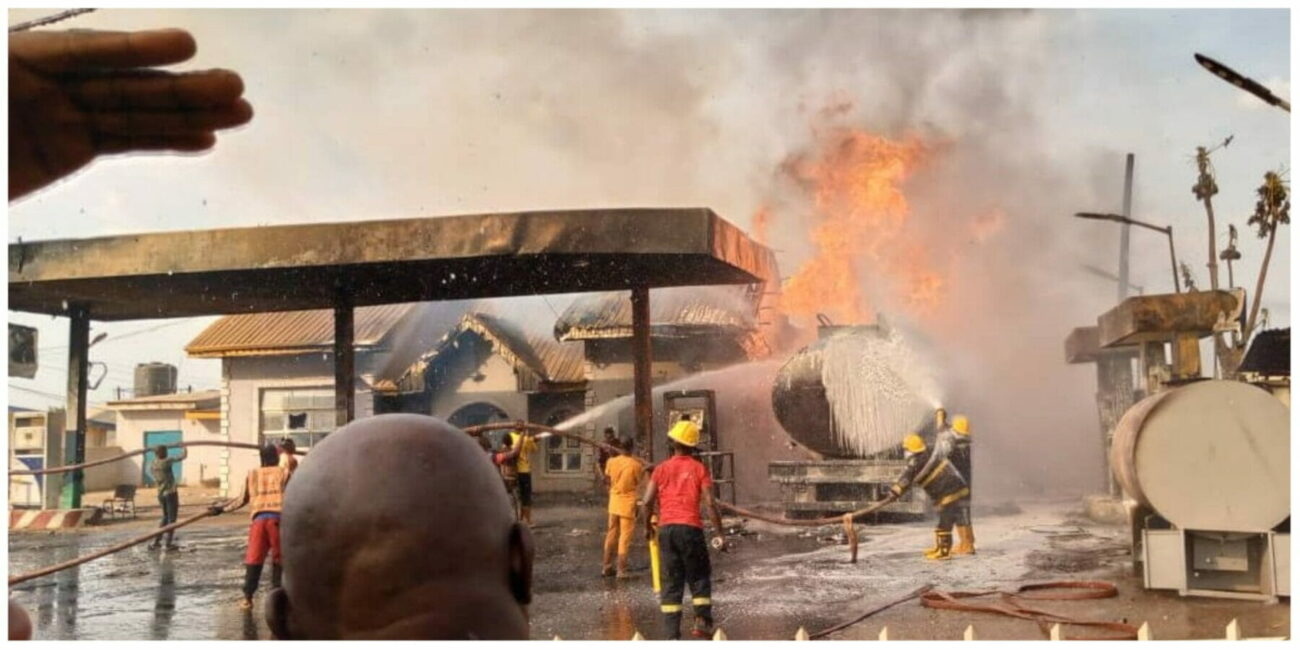 Fire guts petrol filling station in Ondo