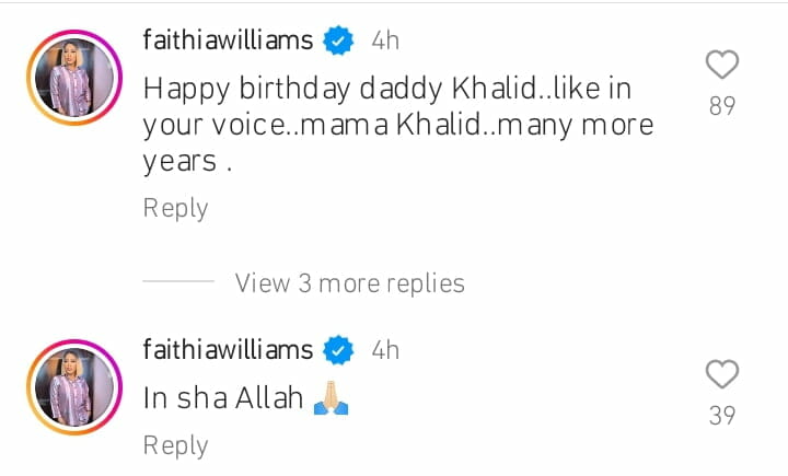 Faithia Williams sweetly celebrates Saidi Balogun birthday