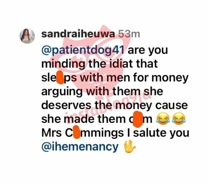 Sandra Iheuwa accuses Iheme Nancy of having an affair with Steve Thompson