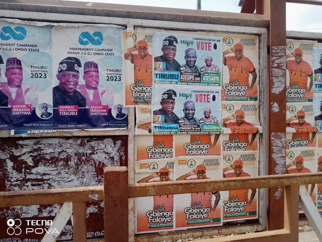 posters endorsing Tinubu