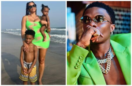 Wizkid spoils his baby mama with breakfast in bed on mother's day