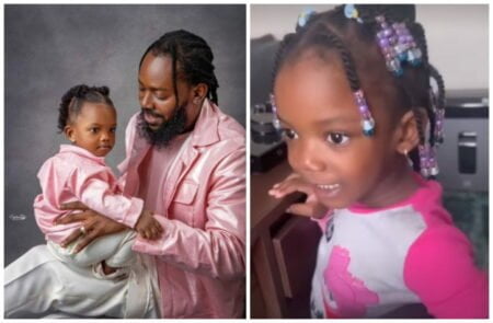 Adekunle Gold emotional as video of his daughter, Deja singing his latest song goes viral