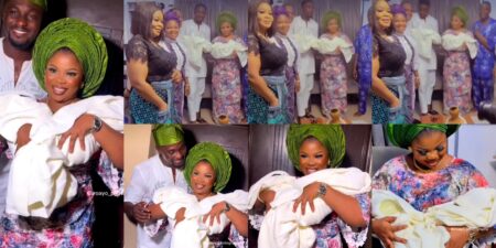 Adeniyi Johnson and Seyi Edun christen their twins