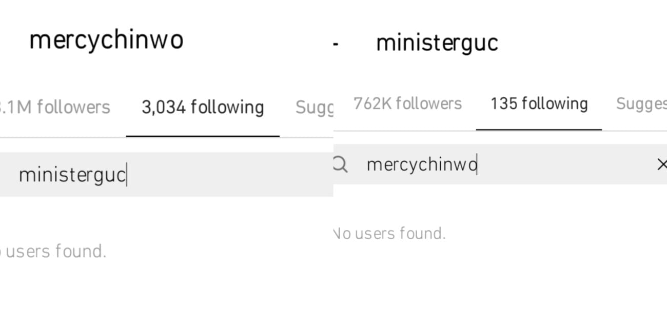 Mercy Chinwo unfollows Minister GUC
