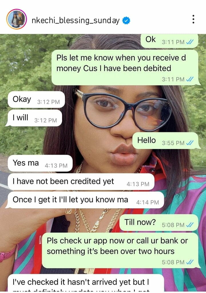 Nkechi Blessing receives death threats from scammer 
