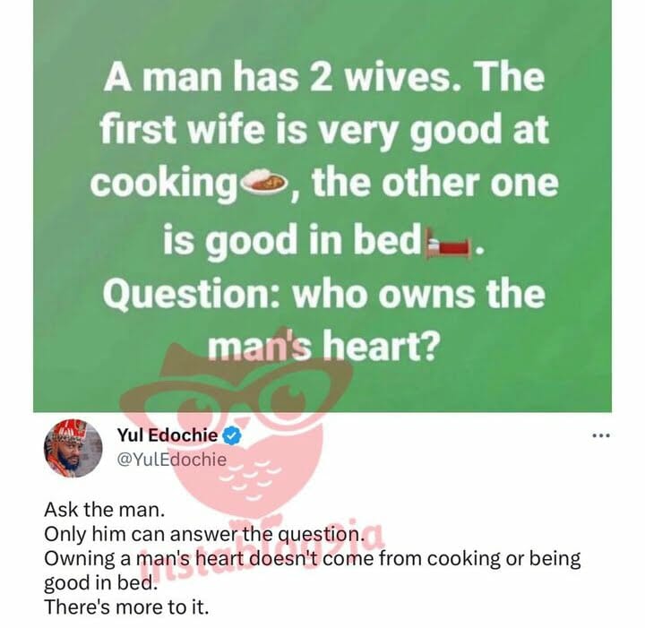 Yul Edochie shares advice on men with two wives 