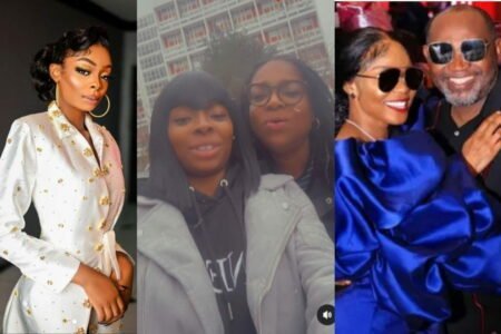 Reactions as Paul Okoye's daughter, Vannesa shows off her mum to celebrate mothers day