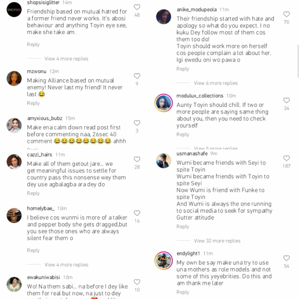 Social media reacts to Toyin Abraham and Wumi Toriola alleged beef 