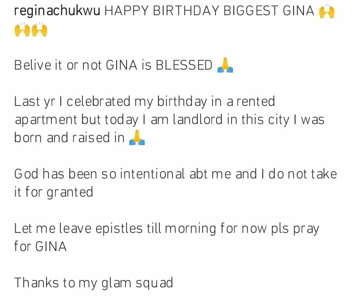 Regina Chukwu celebrates birthday