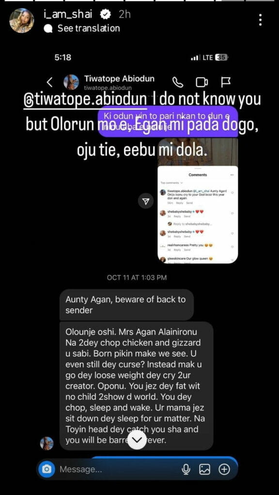 Seyi Edun replies woman for mocking her for being barren