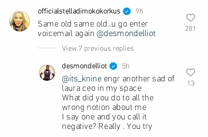 Desmond Elliot and Stella Dimoko Korkus engage in brawl