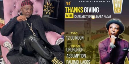 Charly Boy to hold thanksgiving