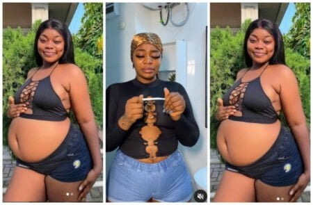 Fans react as Ashmusy shows off her baby bump