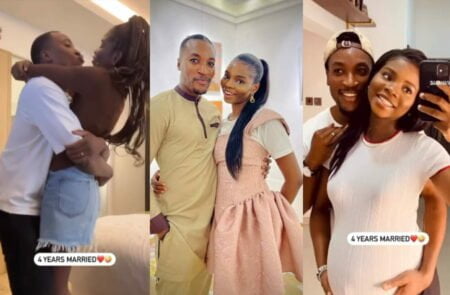 Actor Akah Nnani shares loved-up pictures with wife as they celebrate fourth wedding anniversary