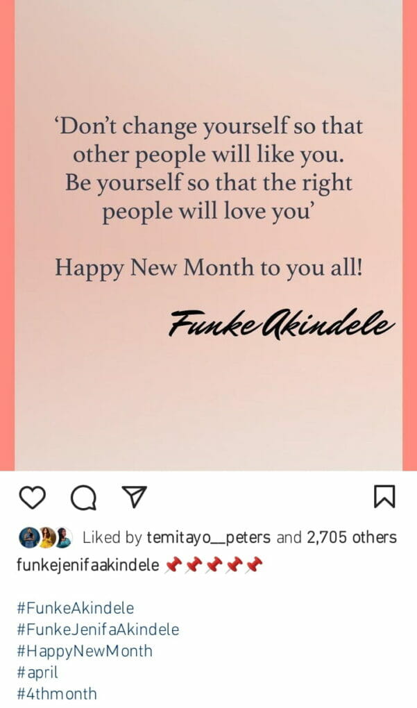 Funke Akindele reveals why you shouldn't change yourself 