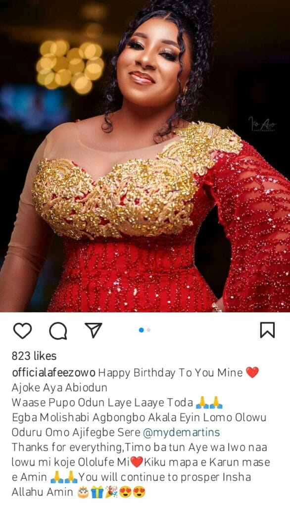 Afeez Owo celebrates Mide Martins birthday