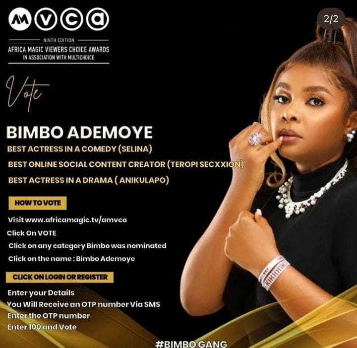 Bimbo Ademoye Nomination