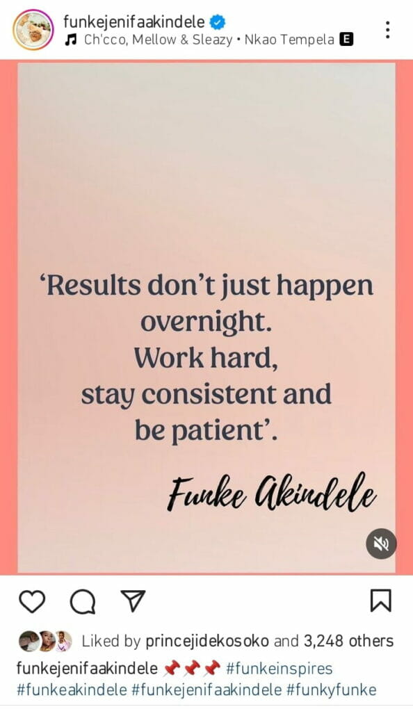 Funke Akindele words of wisdom