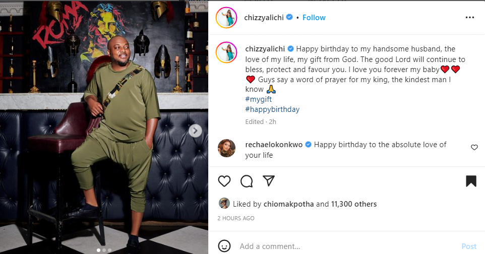 Actress Chizzy Alichi calls for prayers as she celebrates her husband's birthday