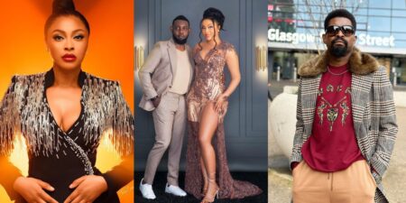 Mabel Makun reacts as Basketmouth speaks on beef with AY