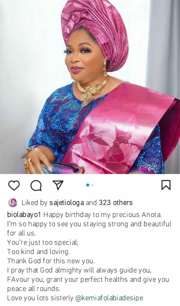 Biola Bayo celebrates Kemi Afolabi birthday
