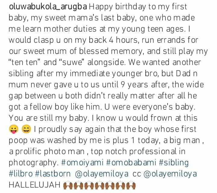 Bukola Arugba celebrates brother's birthday