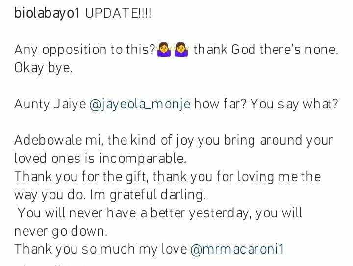 Biola Bayo sends update to Jayeola Monje over her newborn son 