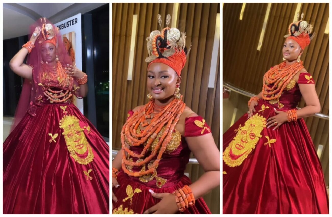 Etinosa Idemudia turns heads with her outfit to a movie premiere