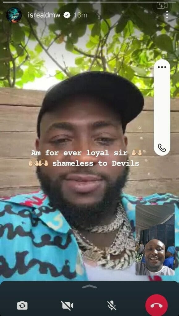 Isreal DMW and Davido reconcile