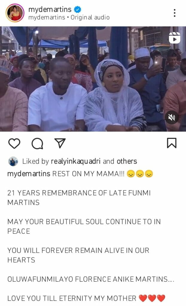 Mide Martins mother remembrances