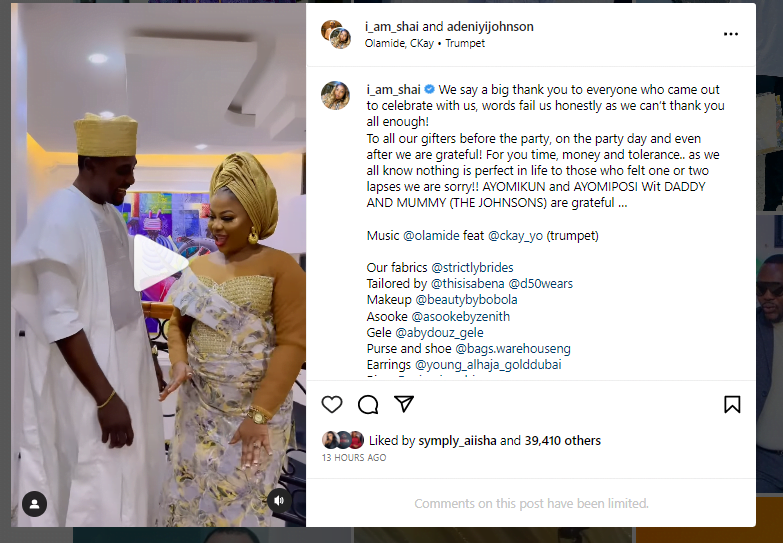 Adeniyi Johnson overwhelmed with love received at his twins party